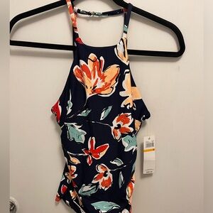 NWT Anne Cole Small Floral Bathing Suit Top